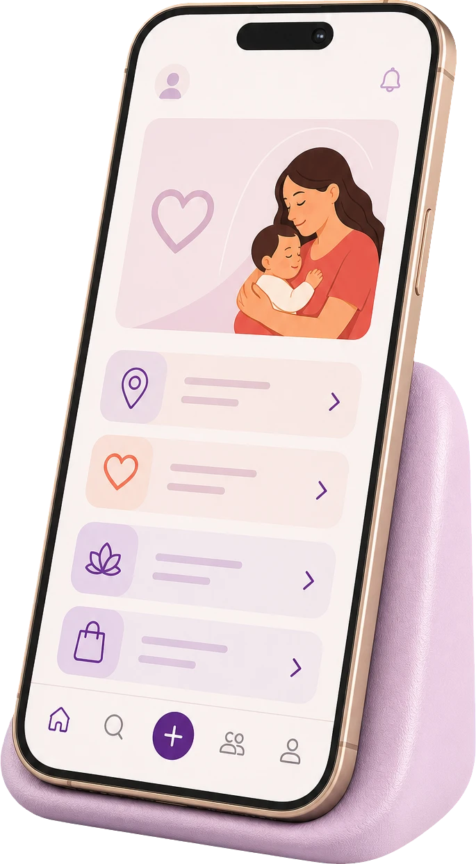 Go!Mama mobile app interface
